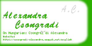 alexandra csongradi business card